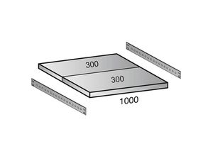 4260035211864 - Fachboden für Industriesteckregal Bodenbreite 1000 mm Tiefe 600 mm