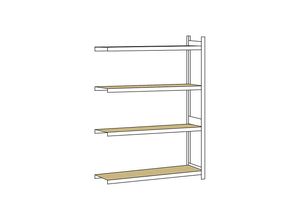 4004514201133 - SCHULTE Weitspannregal mit Spanplatte Höhe 2500 mm Spannweite 1500 mm Anbauregal Tiefe 500 mm