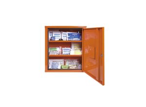 4250108801337 - SÖHNGEN Verbandschrank nach DIN 13169 eintürig signalorange HxBxT 560 x 490 x 200 mm mit Füllung