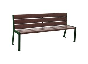 4061753253002 - PROCITY Sitzbank SILAOS® aus Recycling-Kunststoff mit Rückenlehne moosgrün RAL 6005 braun 6 Sitz- und Lehnenbohlen 4061753253002 - PROCITY Sitzbank SILAOS® aus Recycling-Kunststoff mit Rückenlehne moosgrün RAL 6005 braun 6 Sitz- und Lehnenbohlen