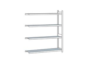 4004514200938 - SCHULTE Weitspannregal mit Stahlboden Höhe 2500 mm Spannweite 2500 mm Anbauregal Tiefe 500 mm