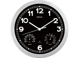 4002390065740 - MAUL Wanduhr MAULdrive Ø 300 mm aus Kunststoff Rahmen silber Funkuhrwerk