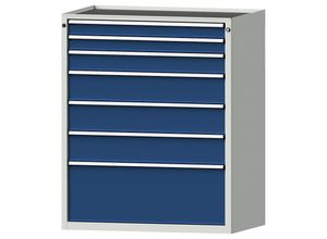 4014641059378 - Schubladenschrank BxT 1060 x 675 mm 7 Schubladen Höhe 1280 mm Front enzianblau