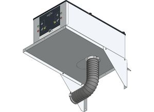 4250101146572 - asecos Adapter zur Wandmontage für Umluftfilteraufsatz LxBxH 570 x 400 x 223 mm