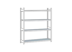 4004514215116 - SCHULTE Weitspannregal mit Stahlboden Höhe 2500 mm Spannweite 2500 mm Grundregal Tiefe 500 mm