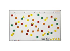 4061753240972 - eurokraft basic Taskboard für Scrum und Kanban lackiert mit 5 Bahnen BxH 2000 x 1200 mm