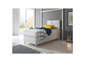 4260465766262 - Inter Handels Boxspringbett Miami 90x200 cm weiß ohne Bettkasten 4260465766262 - Inter Handels Boxspringbett Miami 90x200 cm weiß ohne Bettkasten