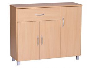 4250950206984 - WOHNLING Sideboard Buche 90 x 75 cm mit 3 Türen & 1 Schublade