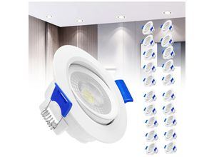 0722909779572 - Froadp - Einbauleuchten Decken 230V led Deckenleuchte Flach Einbaustrahler Set Deckenspots Haushalt Ultraslim led Spots (20 Stück 5W Kaltesweiß)