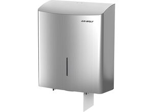 4045504601205 - AIR-WOLF Duplex-Toilettenpapierspender für 1 Großrolle oder 3 Haushaltsrollen Edelstahl gebürstet 4045504601205 - AIR-WOLF Duplex-Toilettenpapierspender für 1 Großrolle oder 3 Haushaltsrollen Edelstahl gebürstet