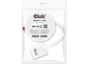 8719214470951 - club3D CAC-2003 DisplayPort Adapter [1x DisplayPort Stecker - 1x VGA-Buchse] Weiß