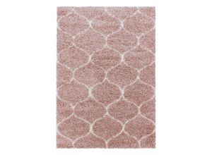 4058819100271 - Hochflor-Teppich AYYILDIZ TEPPICHE SALSA 3201 Teppiche Gr B L 200 cm x 290 cm 50 mm 1 St rosa (rosé) Orientalische Muster Wohnzimmer