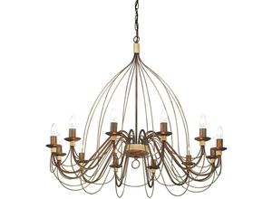 8021696097671 - Corte - 12 Light Chandelier Rust Brown Finish E14 - Ideal Lux