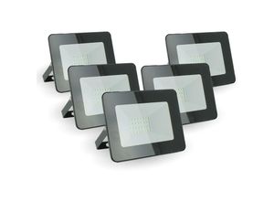 3700710814283 - Eclairage Design - Lot von 5 LED-Scheinwerfern 20W IP65 im Freien Température de Couleur Blanc chaud 2700K