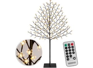 4250525316056 - Kirschblütenbaum led mit Fernbedienung Timer Dimmer Innen Außen Künstlich Groß Deko Weihnachten Weihnachtsdeko Leuchtbaum Lichterbaum M2 180cm - 200