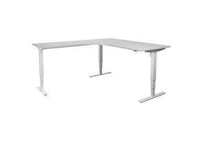 4061753259554 - Schreibtisch Atlanta elektrisch höhenverstellbar L-Form BxT 1800 x 2000 mm lichtgrau weiß links 4061753259554 - Schreibtisch Atlanta elektrisch höhenverstellbar L-Form BxT 1800 x 2000 mm lichtgrau weiß links