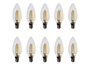 3800230629951 - Vtac - 10er Set led 4W Klarglas-Kerzenbirnen v-tac Fassung E14 2700k