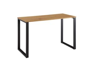 4251757703935 - WOHNLING Schreibtisch Eiche Schwarz 120x60x76 cm Bürotisch Computertisch Tisch