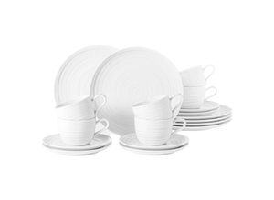 4052212126609 - Kaffeeservice SELTMANN WEIDEN Geschirr-Set Service Terra Geschirr-Sets Gr 18 tlg weiß Geschirr-Sets für 6 Personen wunderschöne Farbglasur Made in Germany 18 Teile