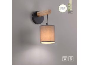 4043689995157 - JUST LIGHT Wandleuchte GREEN TRIBU 1x E27 1000Watt max Eukalyptusholz Taupe