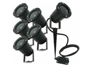 3700710809371 - Arum Lighting - Set mit 6 Außenstrahlern für led GU10 Gartenbeleuchtung