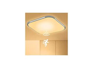 Image of Led Deckenleuchte mit Bewegungsmelder 24W led Sensor Deckenlampe Flurleuchte Moderne Rund Deckenlampe mitfür Wohnzimmer Schlafzimmer 30x30cm Warmweiß