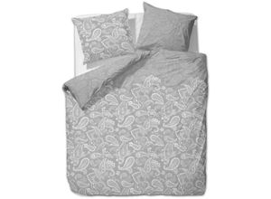 4055971074310 - Etérea - Microfaser Bettwäsche Paisley 200x200 cm + 2Stk 80x80 cm Grau - Grau