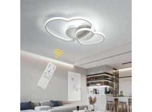 Image of Dimmbare LED-Deckenleuchte, 40 w, 4800 lm, moderne Deckenleuchte mit Fernbedienung/App, 3000–6500 k, kreative Deckenleuchte im Kern-Design für