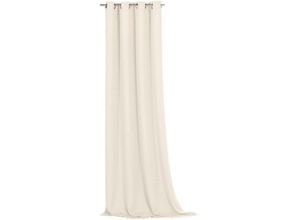 4005385817058 - Vorhang WECKBRODT Ronja Gardinen Gr 245 cm Ösen 135 cm beige (creme) Fertiggardine Flauschvorhang Gardine Ösenschal Übergardine Ösen Gardine Thermo blickdicht wärme- und kälteisolierend Schalldämmend