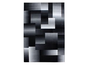 8694257056617 - Teppich AYYILDIZ TEPPICHE Miami 6560 Teppiche Gr B L 160 cm x 230 cm 12 mm 1 St schwarz Esszimmerteppiche Wohnzimmer