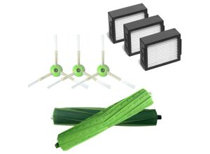 4251996383943 - Trade-shop - Ersatz-Set 2x Kombibürste   3x Seitenbürste   3x HEPA-Filter für iRobot Roomba i7 i7+ E5 E6 E7 Saugroboter zum Austausch