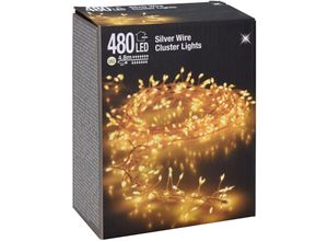 4260700654576 - Spetebo - Silver Wire cluster Lights - 480 led   48 m - Draht Büschel Lichterkette für Außen