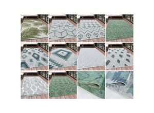 8682455373650 - Indoor Outdoor Teppich Balkon Wasserfest Bordüre 7mm