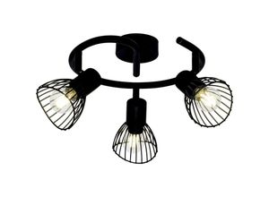 4004353306570 - Lampe Elhi Spotspirale 3flg schwarz 3x D45 E14 40W geeignet für Tropfenlampen (nicht enthalten) Köpfe schwenkbar - schwarz - Brilliant