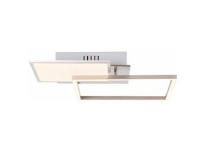 4004353390593 - BRILLIANT Lampe Zelia LED Deckenleuchte 41x41cm nickel eloxiert 1x LED integriert 20W LED integriert (2000lm 3000K) In 3 Stufen über Wandschalter dimmbar