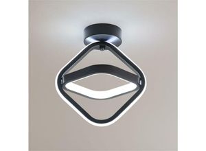 Image of 21W LED-Deckenlampe, Einfache geometrische Metall-Deckenlampe für Wohnzimmer, Schlafzimmer, Flur, Weißes Licht 6000K - Aiskdan