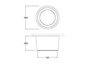 8031874223860 - - cct Livia 160 Außen-Deckenleuchte - 10W - GX53 - IP55 Farbe Grau - Grau