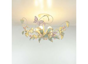 4251334609407 - Licht-erlebnisse - Deckenlampe summer Ø64cm 5-flmg - Weiß Rosa Grün