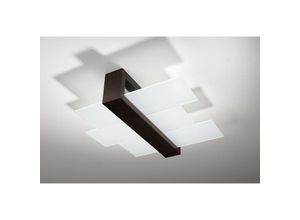 4251334691662 - Licht-erlebnisse - Deckenlampe leda in Braun 2-flmg - Braun Matt