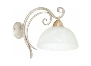 4251334611424 - Licht-erlebnisse - Wandlampe aurora white in Shabby Weiß - Shabby Weiß Weiß Messing