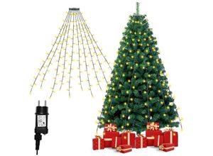 0726503121362 - Hengda - led Lichterkette Outdoor Christbaum 280 LEDs Dekobeleuchtung Warmweiß - Weiß