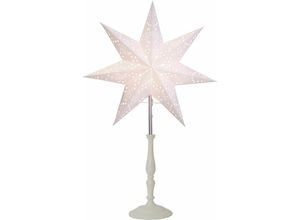 7391482234322 - STAR Trading Standleuchte Romantic Mini Star in Weiß - (B)35 x (H)55 cm