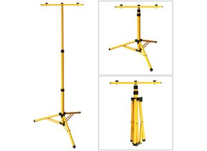 8934340812721 - Stativ für LEMMWT-Strahler Höhenverstellbar Flutlicht Ständer Baustrahler Stahlstativ led Fluter Arbeitsleuchten und Flutern – Gelb (inkl Trägerteil