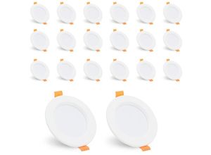 0726505418347 - Wolketon - vingo 20X led Einbaustrahler Spot Warmweiß 5W Set Einbauleuchte Deckenleuchte Strahler IP44