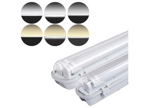 8934340823185 - Vingo led Feuchtraumleuchte Wannenleuchte 120 cm Werkstattleuchte 2x 18W Neutralweiß G13 T8 Lampe led Röhre Werkstatt Deckenleuchte Leuchtstoff Röhren