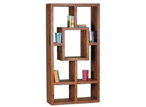 4250950209213 - Regal MUMBAI (LBH 90x35x180 cm) LBH 90x35x180 cm braun Standregal Bücherregal Bücherregal Schuhregal Wohnling