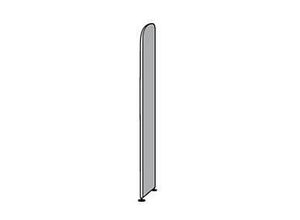 Image of Büroregal Dante®, Abschlusswange, für Regale ohne Rückwand, H 2600 mm, weiß