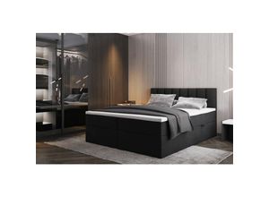 5904347104078 - Palermo Boxspringbett 180x200 mit Bettkästen H3 Matratze Schwarz - Trada