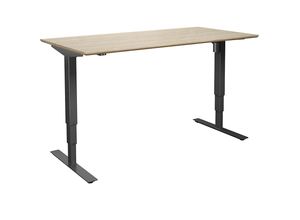 4061753261540 - Schreibtisch Atlanta Trend elektrisch höhenverstellbar gerade BxT 1600 x 800 mm Eiche schwarz 4061753261540 - Schreibtisch Atlanta Trend elektrisch höhenverstellbar gerade BxT 1600 x 800 mm Eiche schwarz