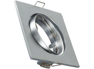 8445044099351 - Ledkia - Downlight-Ring Eckig Schwenkbar für LED-Glühbirne GU10   GU53 ø 72 mm Chrom satiniert45º80 mm